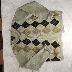 Green Cardigan Sweater